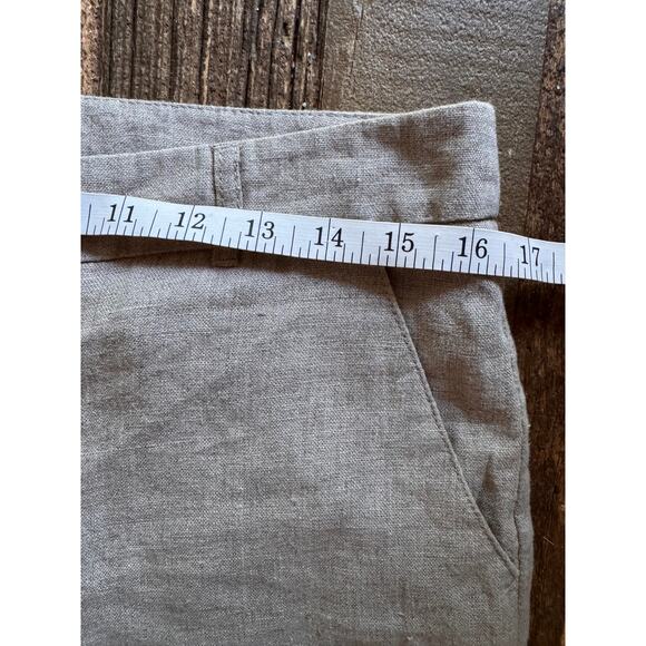 Garnet Hill Classic Linen Trousers Size 6 - Picture 11 of 11